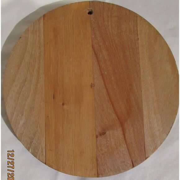 Aztec Mayan inlaid mosaic wood calendar wall hanging Mexico carved gallery wall - Picture 6 of 6